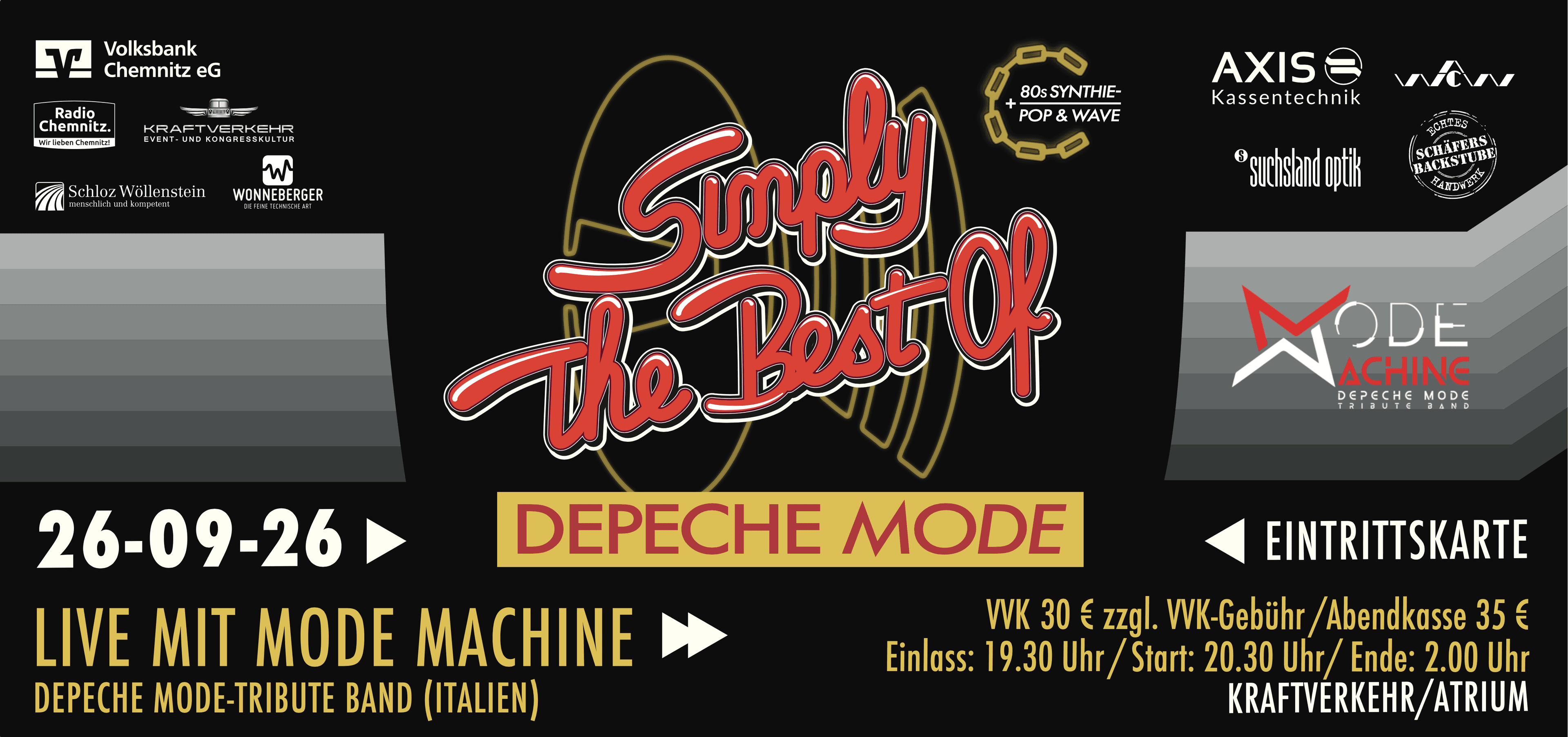 Simply The Best Of Depeche Mode + 80s Synthie-Pop & Wave // Live: Mode Machine – Depeche Mode-Tribute Band (Italien)